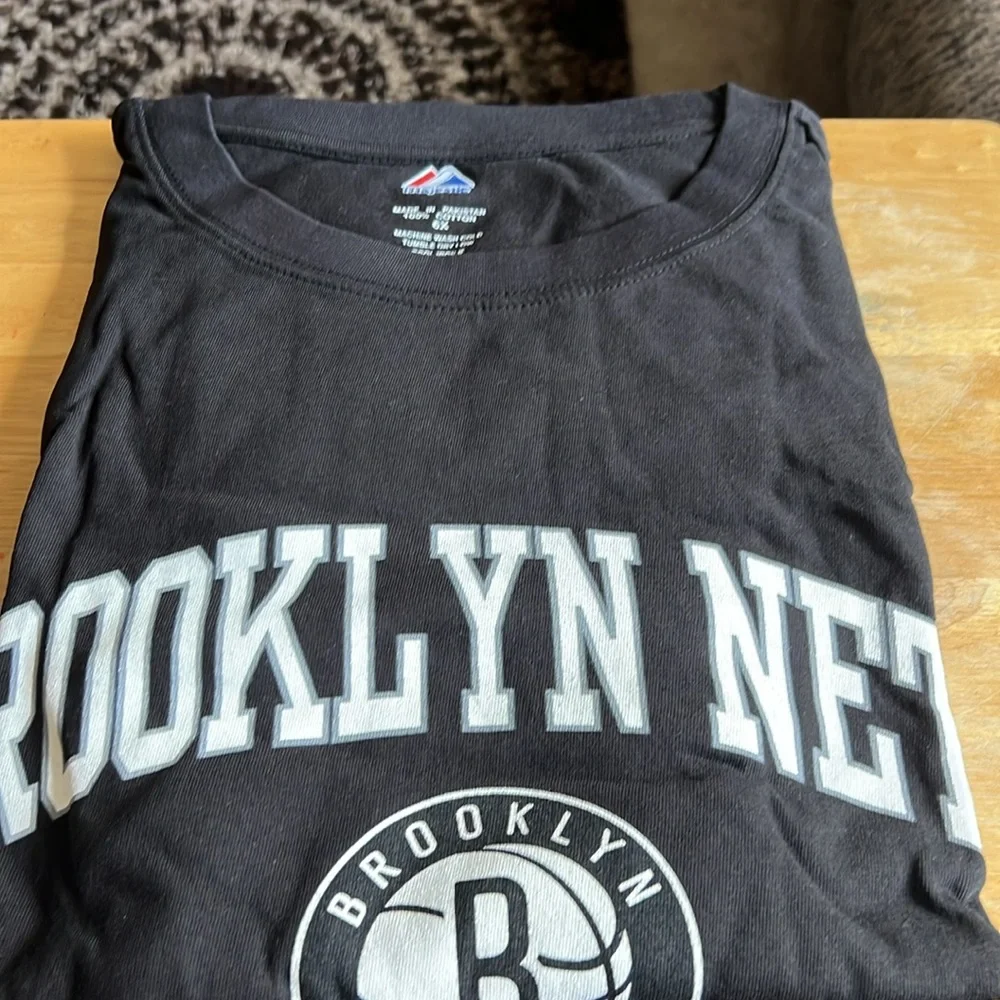 Brooklyn Nets Black t shirt 6 X 100% cotton - Picture 3 of 4
